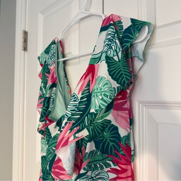 NWT Matilda Jane Palm Tree Paradise Ruffle Swimsuit Size XXL Medium New - Picture 3 of 12
